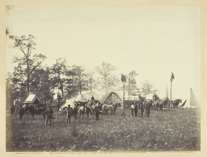U.S. Military Telegraph Construction Corps, April 1864. Creator: Alexander Gardner.