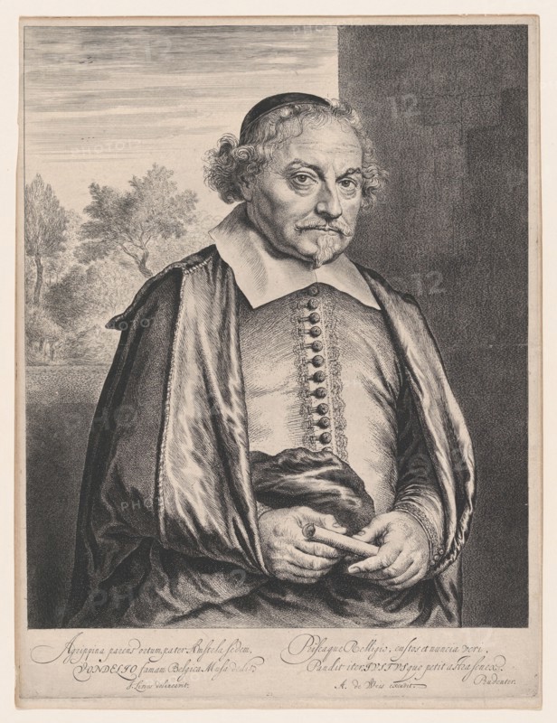 Joost van den Vondel, 17th century. Creator: Jan Lievens.