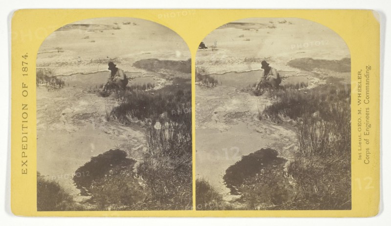 One of the group of Pagosa Hot Springs, showing incrustation on the surface..., 1874. Creator: Tim O'Sullivan.