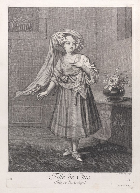 Fille de Chio, Isle de l'Archipel, 1714-15. Creator: Unknown.