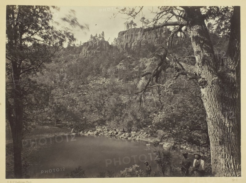 View on Apache Lake, Sierra Blanca Range, Arizona, 1873. Creator: Tim O'Sullivan.