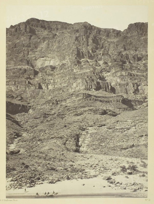 Wall in the Grand Cañon, Colorado River, 1871. Creator: Tim O'Sullivan.