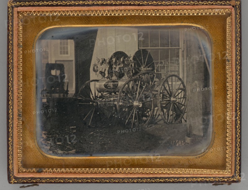 Untitled (Hose Reel Carriage), 1849. Creator: Unknown.