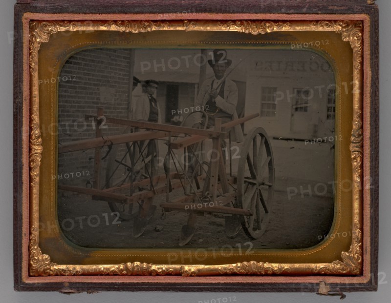 Untitled (Man with Top Hat Sitting on Carriage), 1864. Creator: Unknown.