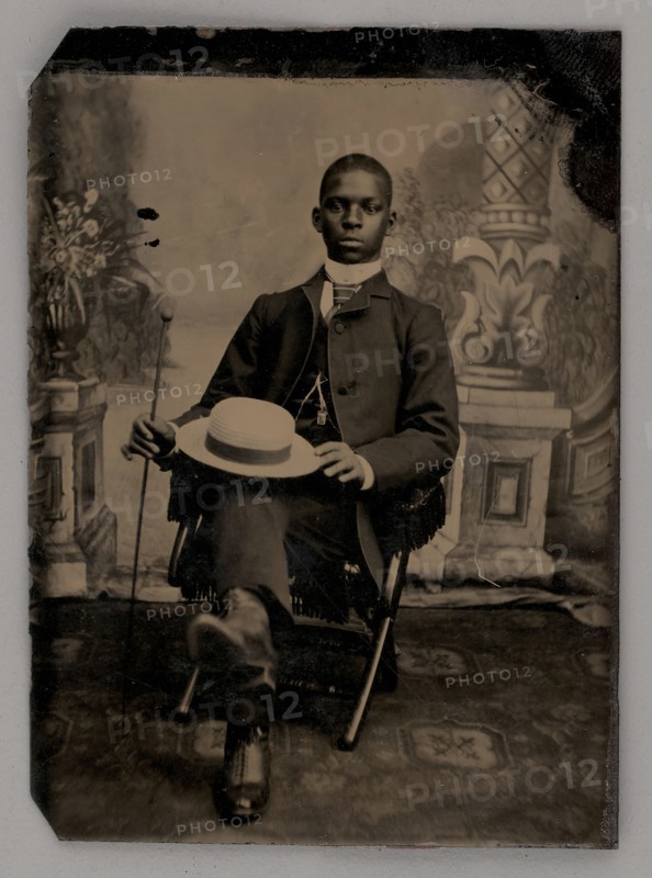 Untitled (Portait of a Seated Man Holding a Hat), 1875. Creator: Unknown.