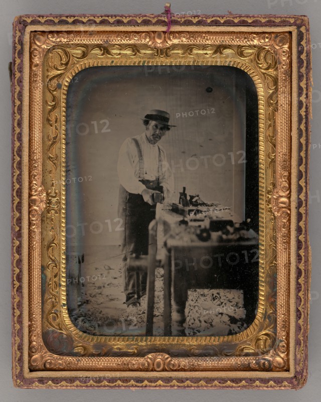 Untitled (Portrait of a Carpenter), 1870. Creator: Unknown.
