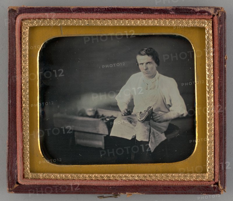 Untitled (Portrait of a Cobbler), 1853. Creator: Unknown.