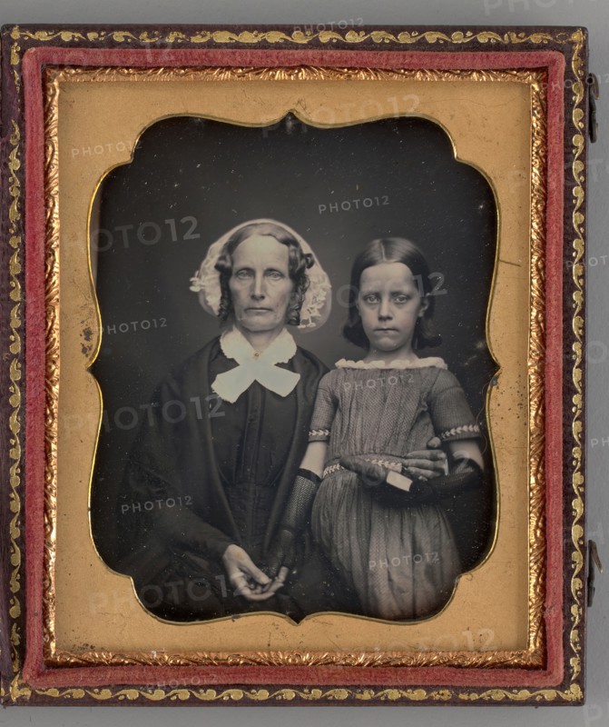 Untitled (Portrait of a Woman and a Girl), 1855. Creator: Unknown.