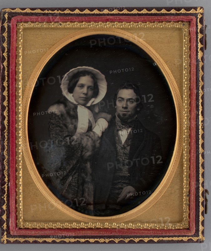 Untitled (Portrait of a Woman and a Man), 1854. Creator: Unknown.