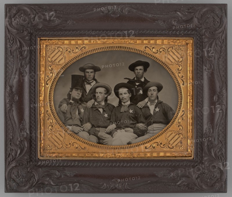 Untitled (Portrait of Six Men), 1870. Creator: Unknown.