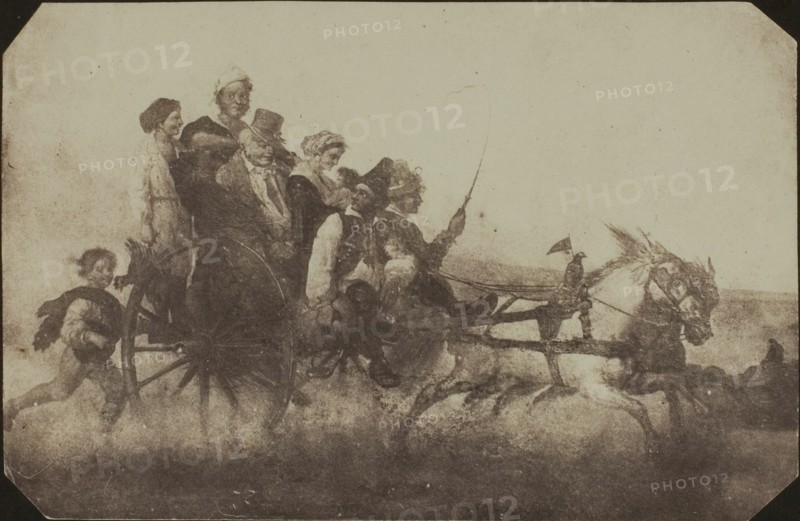 Neapolitan Conveyance - Copy of a Painting at Lacock Abbey, c. 1840. Creator: William Henry Fox Talbot.