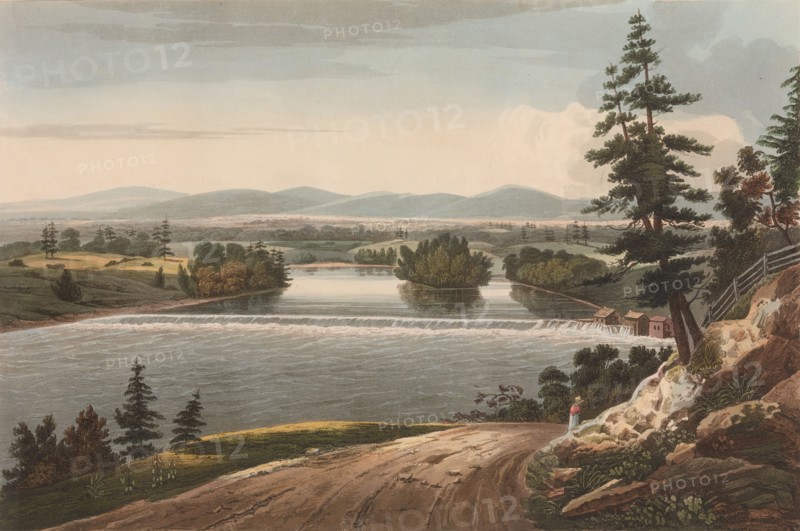View Near Sandy Hill (No. 7 of The Hudson River Portfolio), 1822-23. Creator: John Hill.
