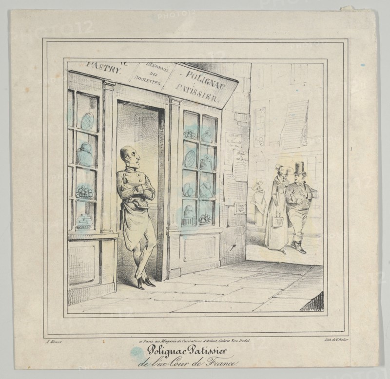 Polignac Patissier de l'ex-Cour de France, 1830. Creator: Marie-Alexandre Alophe.