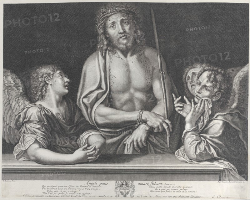 Ecce Homo with three angels, 1634-86. Creator: Gilles Rousselet.