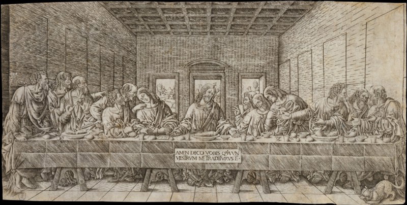 The Last Supper, with a Spaniel, ca. 1500. Creator: Giovan Pietro Birago.
