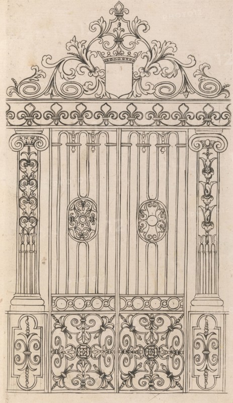Diverses Pieces de Serruriers, page 17 (recto), ca. 1663. Creator: Jean Berain.