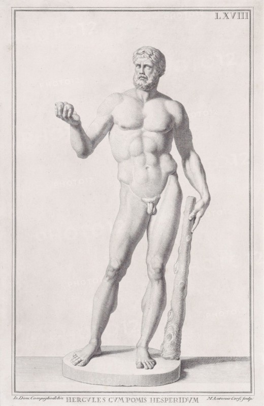 Statue of Hercules, 1734. Creator: Marc'Antonio Corsi.