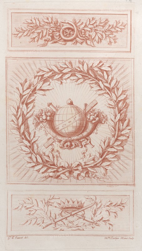 Recueil d'Ornemens à l'usage des jeunes artistes, 1777. Creator: Mademoiselle Liothier.