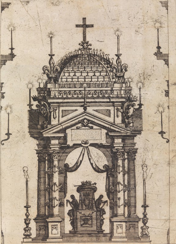 Catafulque for Fernando I, Duke of Tuscany, 1609. Creator: Unknown.
