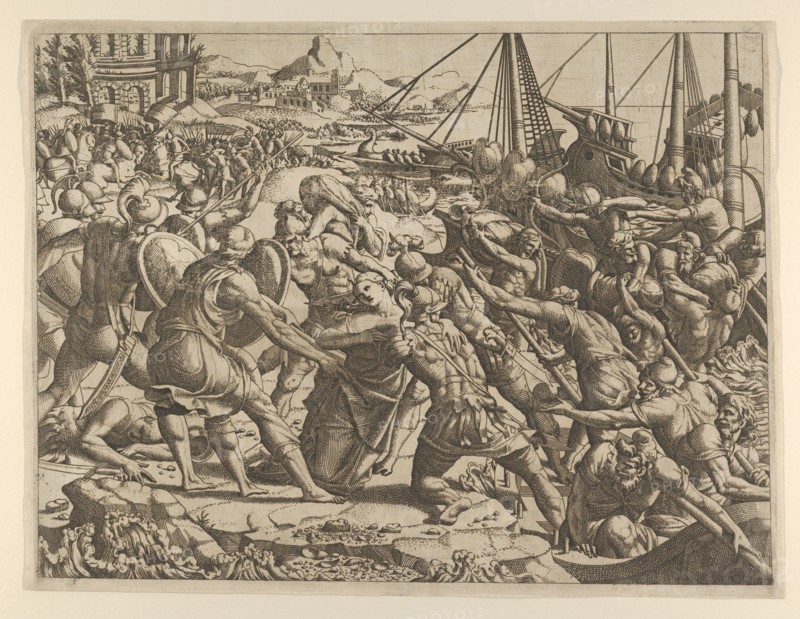 The Abduction of Helen, 1535-55. Creator: Jean Mignon.