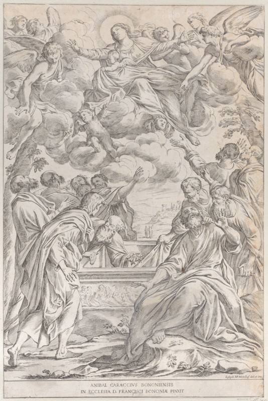 Plate 3: the Assumption of the Virgin, 1678. Creator: Giuseppe Maria Mitelli.