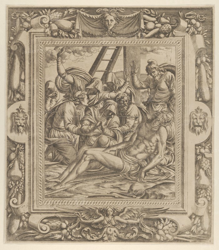 The Lamentation over Christ, 1535-55. Creator: Jean Mignon.