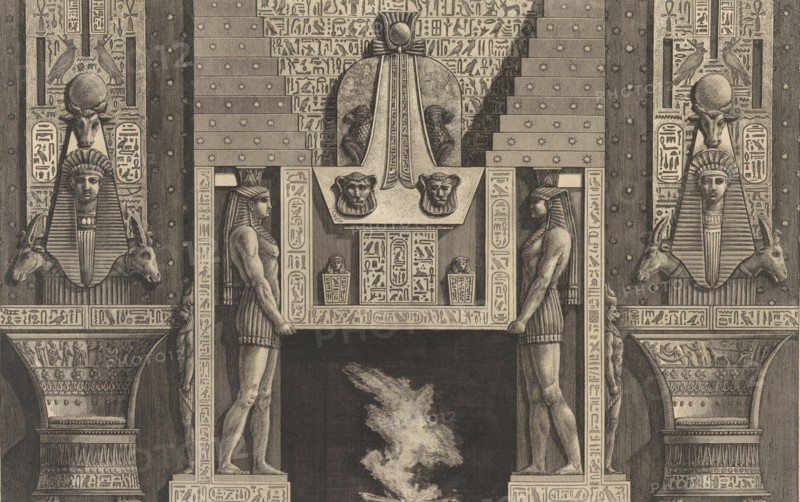 Chimneypiece in the Egyptian style..., 1769. Creator: Giovanni Battista Piranesi.