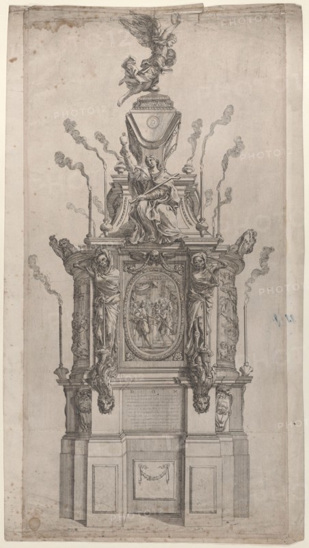 Catafalque, 1626-80. Creator: Giovanni Francesco Grimaldi.