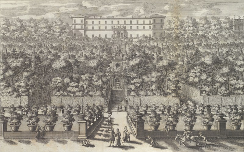 Veduta del Palazzo dal Piano del Giardino con le sue Fontane..., 1691 or after. Creator: Giovanni Francesco Venturini.