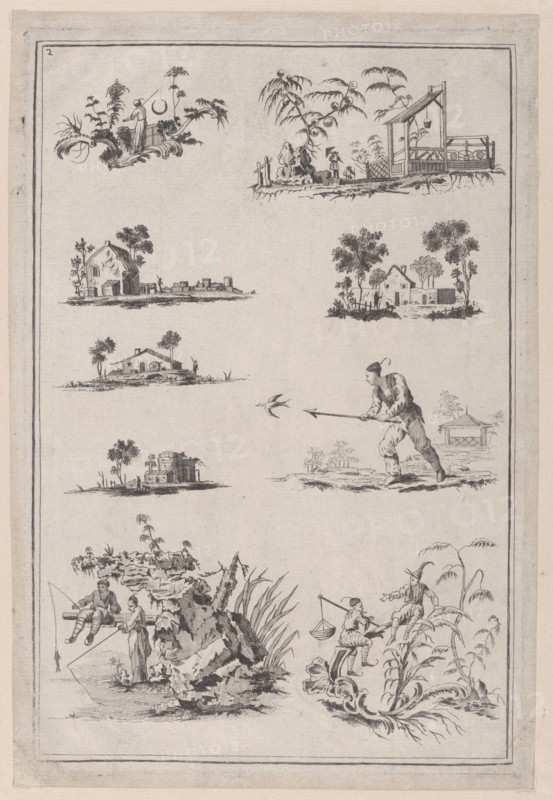Chinoiserie Ornaments, ca. 1760-85. Creator: Jean-Baptiste Pillement.
