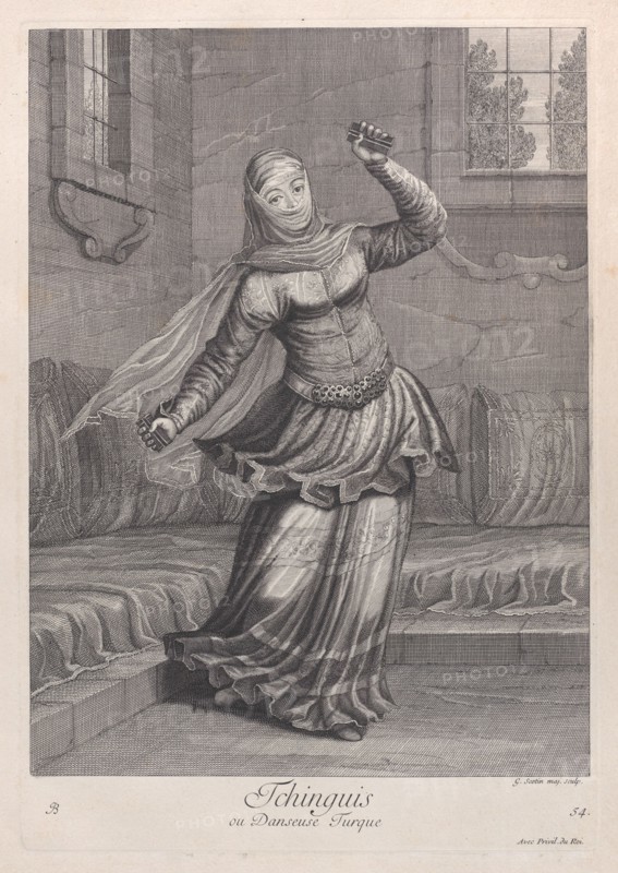 Tchinguis, ou Danseuse Turque, 1714-15. Creator: Unknown.