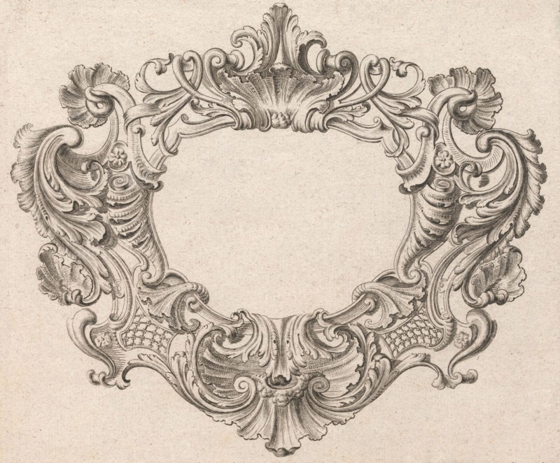 Design for a Cartouche, Plate 3 from 'Neü inventierte sehr dienstiche Schil..., Printed ca. 1750-56. Creator: Jeremias Wachsmuth.