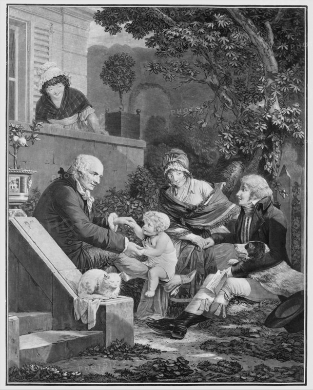 The Pleasures of Fatherhood,.n.d. Creator: Philibert Louis Debucourt.