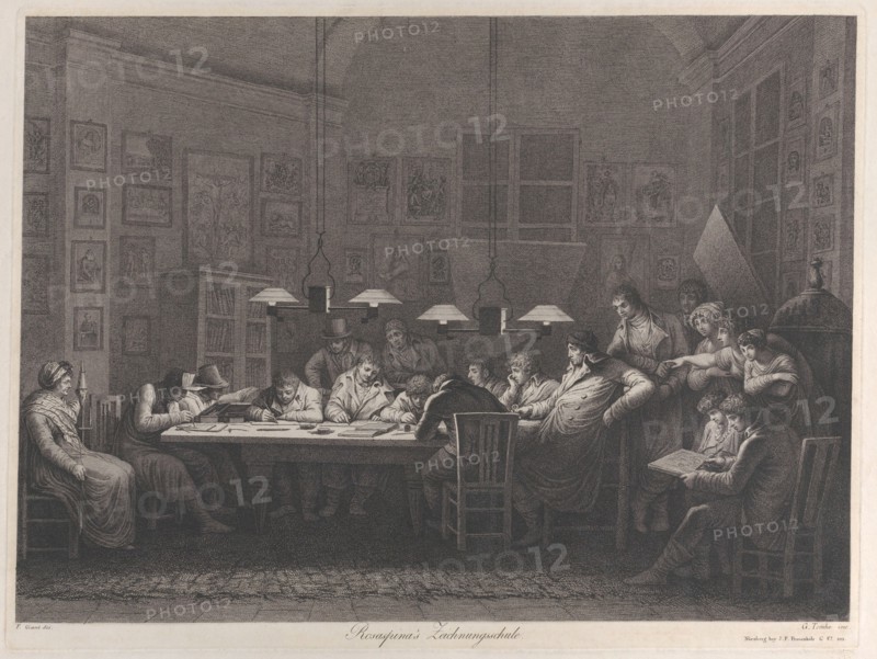 Rosaspina's drawing academy, 1811. Creator: Giulio Tomba.