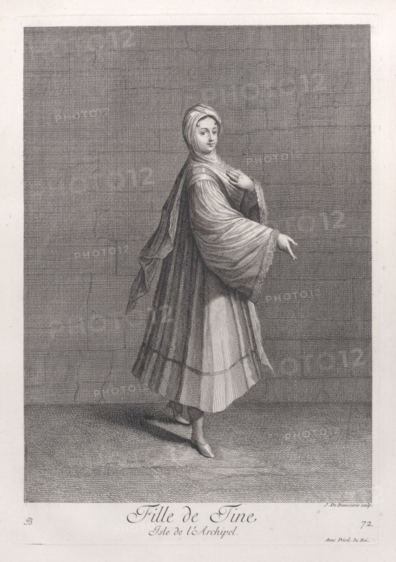 Fille de Tine, Isle de l'Archipel, 1714-15. Creator: Unknown.