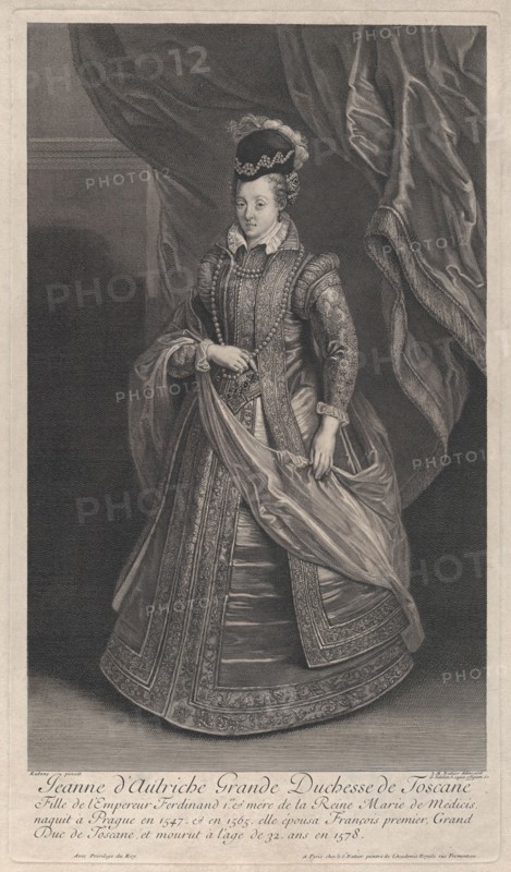 Portrait of Joanna of Austria, Grand Duchess of Tuscany, ca. 1707. Creators: Gerard Edelinck, Jean-Marc Nattier.