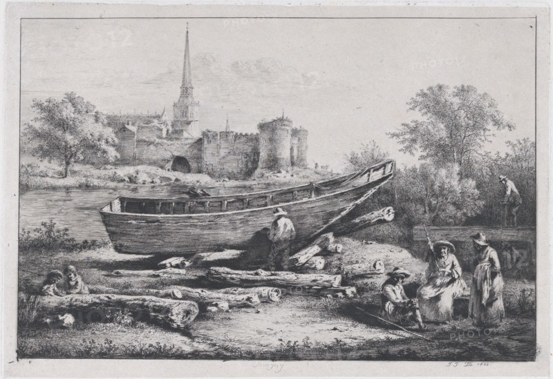 The Construction Site, in Savigny, 1803. Creator: Jean-Jacques de Boissieu.