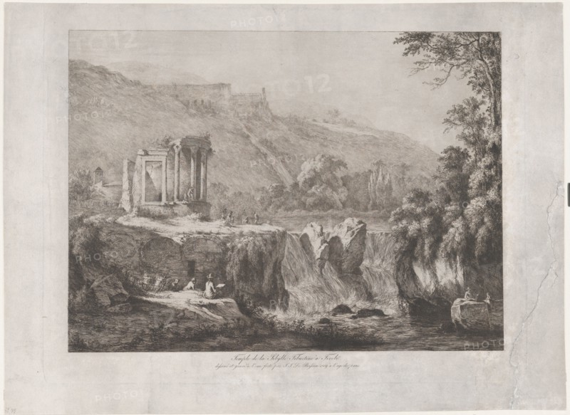 View of the Temple of the Tiburtine Sibyl, 1809. Creator: Jean-Jacques de Boissieu.