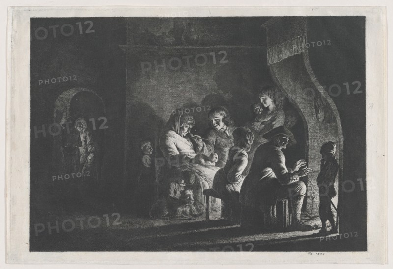 Evening in the Village, 1800. Creator: Jean-Jacques de Boissieu.