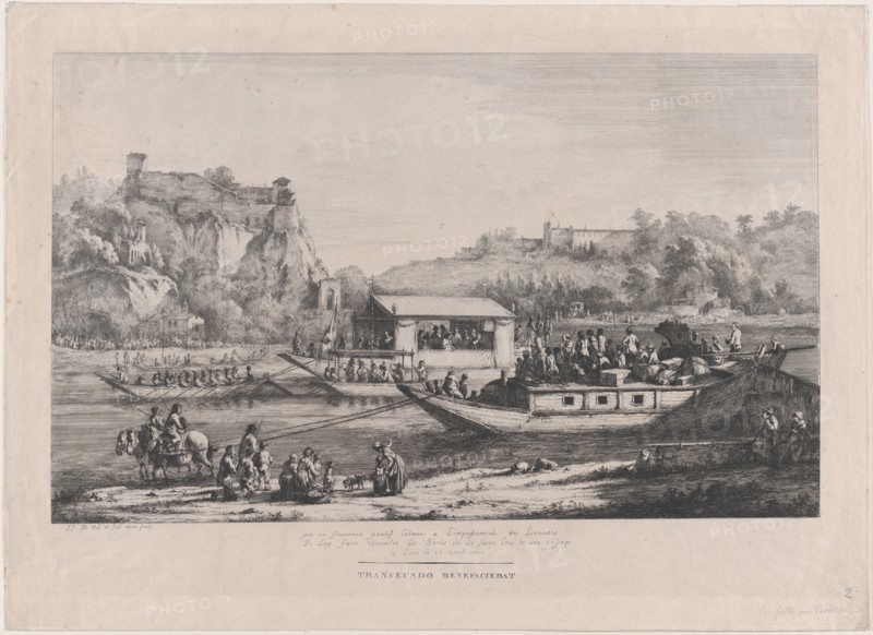 Pope Pius VII on the Saône, 1805. Creator: Jean-Jacques de Boissieu.