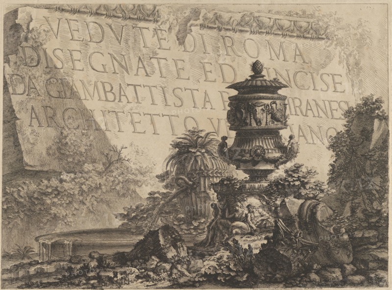 Title-page for 'Vedute di Roma'..., 1760-78. Creator: Giovanni Battista Piranesi.