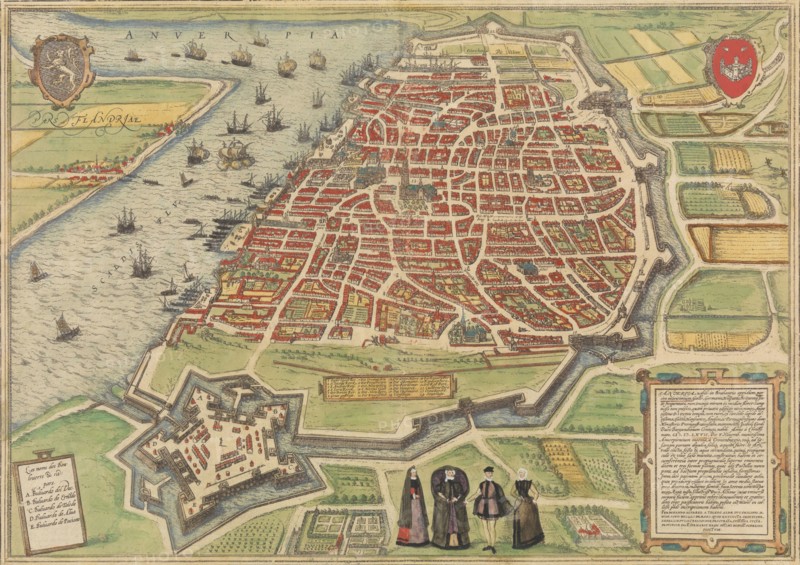 View of Antwerp, 1572-94. Creators: Frans Hogenberg, Simon Novellanus.