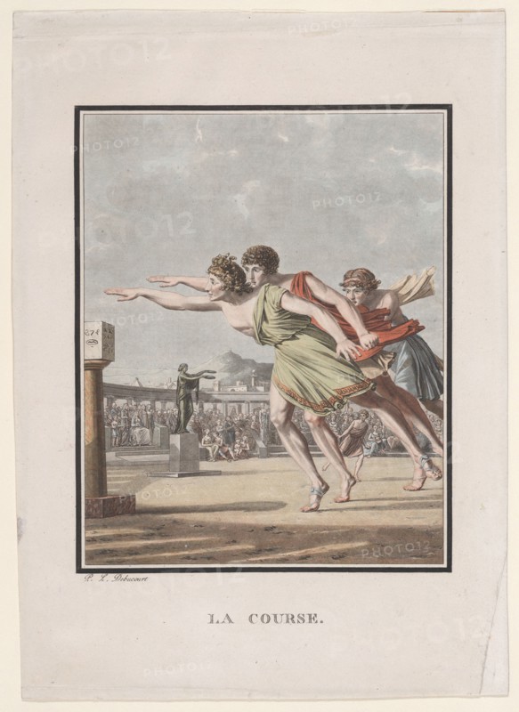 La Course, from "Hero and Leander", 1801. Creator: Philibert Louis Debucourt.