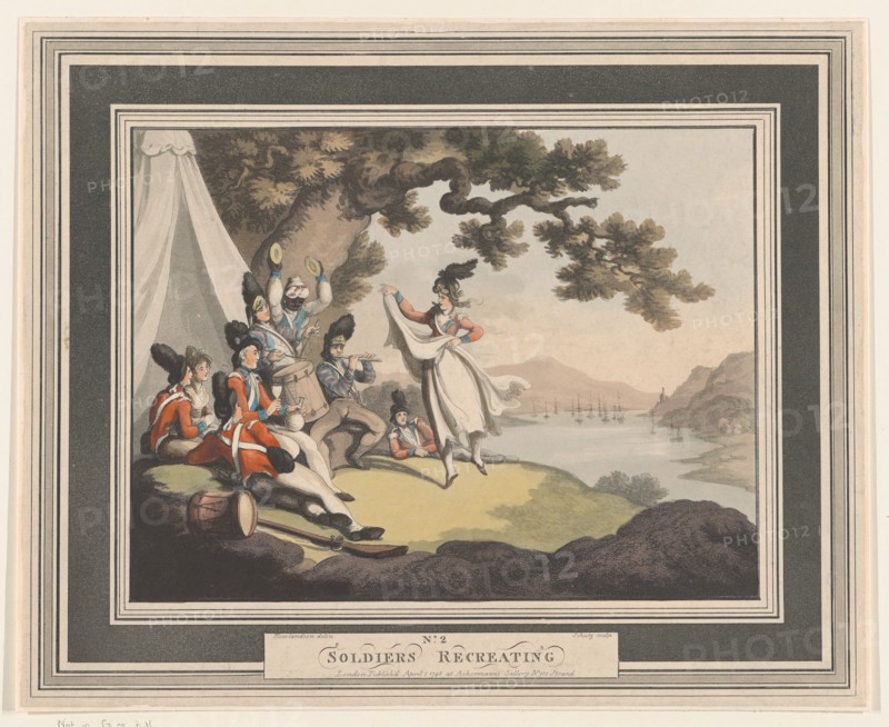 Soldiers Recreating, April 1, 1798. Creator: Heinrich Schutz.