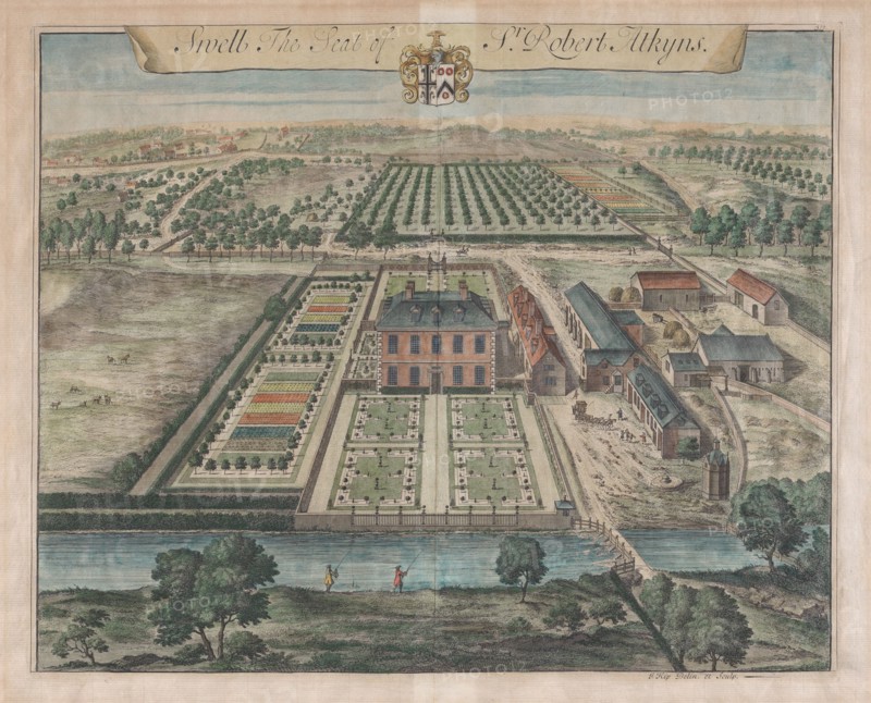 Swell, The Seat of Sir Robert Atkyns, [1712] reissued 1768. Creator: Johannes Kip.