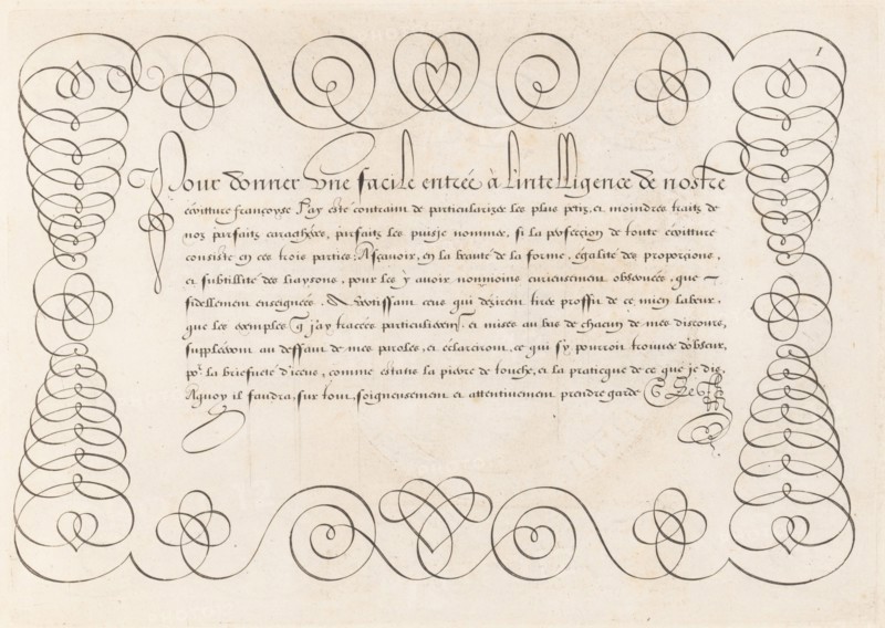 La Technographie. La Rizographie. La Caligraphie, 1599. Creator: Simon Wynhoutsz Frisius.