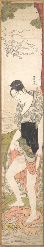 Young Woman Washing Clothes in the River, late 18th-early 19th century. Creator: Katsukawa Shuncho.