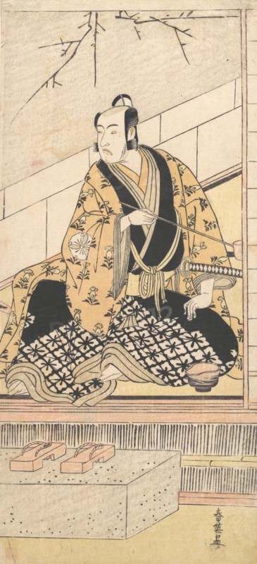 The Actor Matsumoto Koshiro IV Seated in an Outer Room, 1789. Creator: Katsukawa Shun'ei.