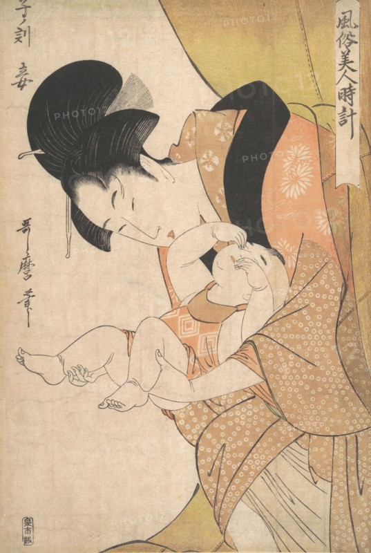 Midnight: Mother and Sleepy Child, 1790. Creator: Kitagawa Utamaro.