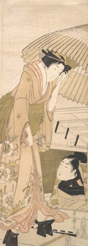 Landing-stage in the Snow (Yuki no sanbashi), 1800. Creator: Kitagawa Utamaro.